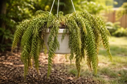 why are my hanging ferns wilting wilting visibly in real garden soil