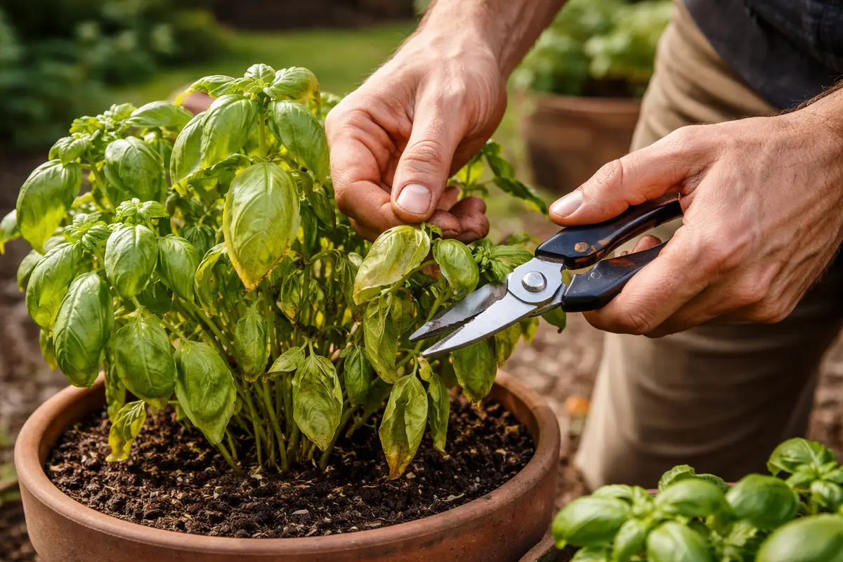 why are my herbs wilting after being trim wilting herb leaves immediately