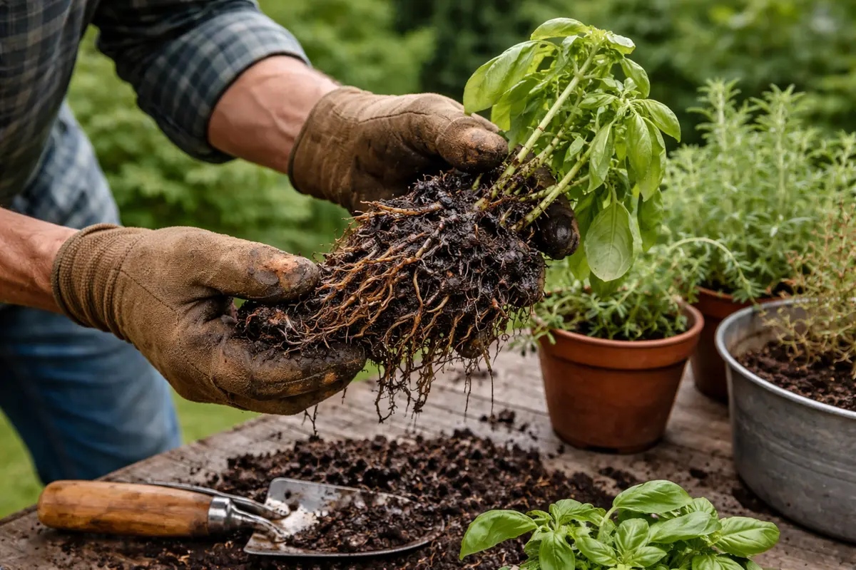 why are my herbs wilting after inspect for root rot in herbs