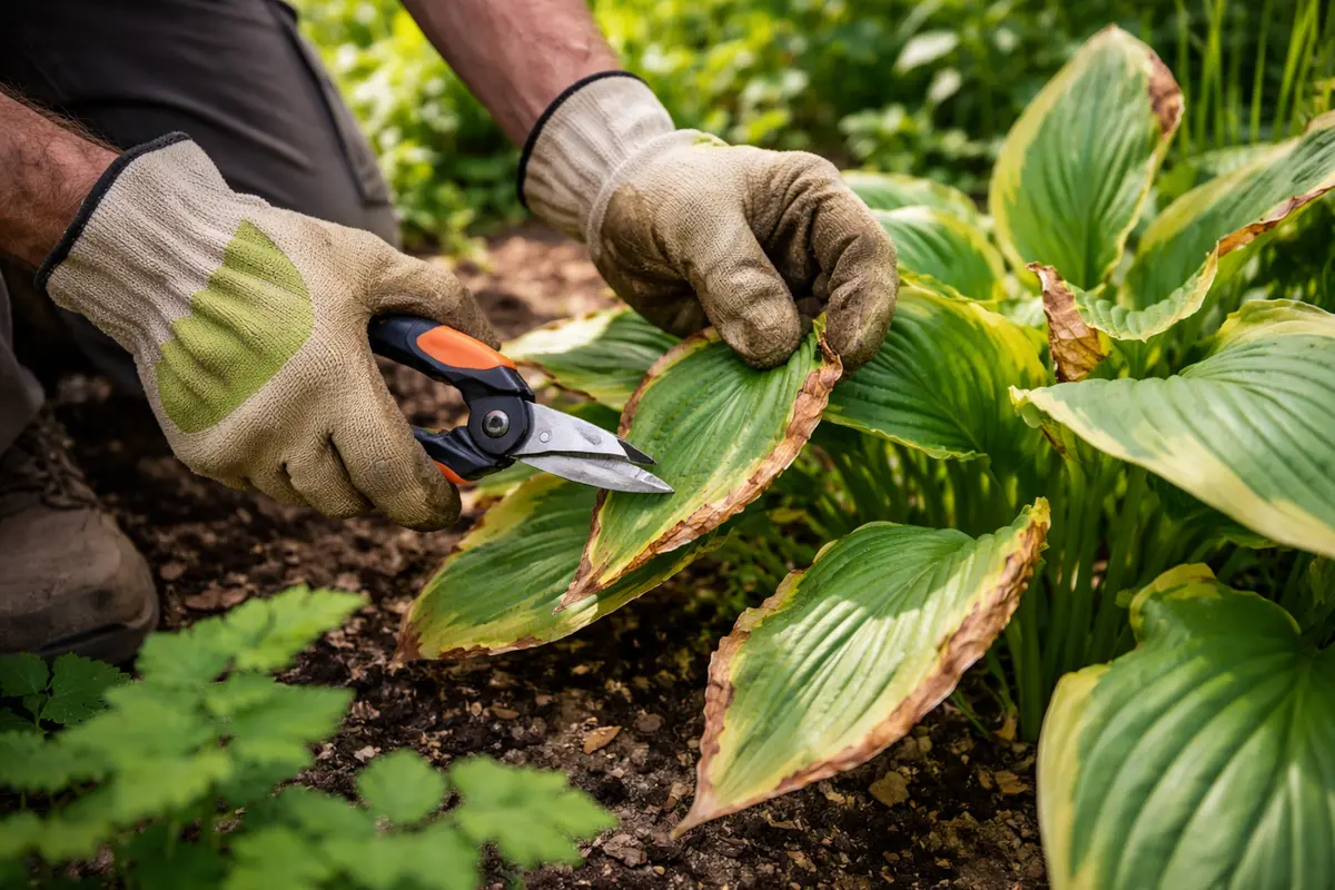 why are my hostas developing brown trim brown edges from hostas immediately