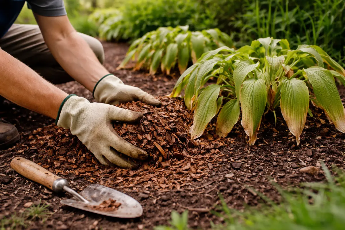 why are my hostas wilting in apply mulch to help hostas recover
