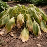 why are my hostas wilting in wilting visibly in real garden soil