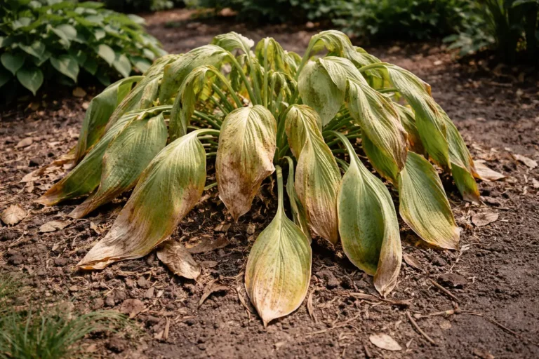 why are my hostas wilting in wilting visibly in real garden soil