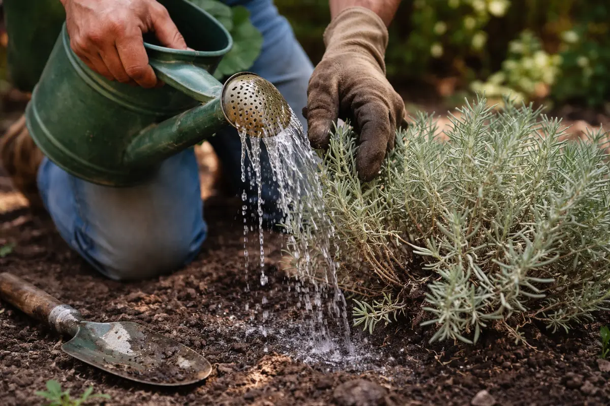 why are my lavender leaves curling during rehydrate lavender after drought stress