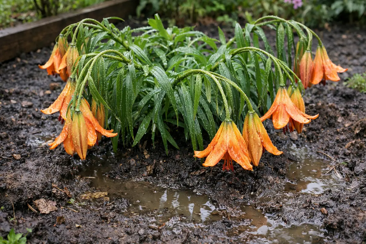 why are my lilies drooping after wilting visibly in real garden soil