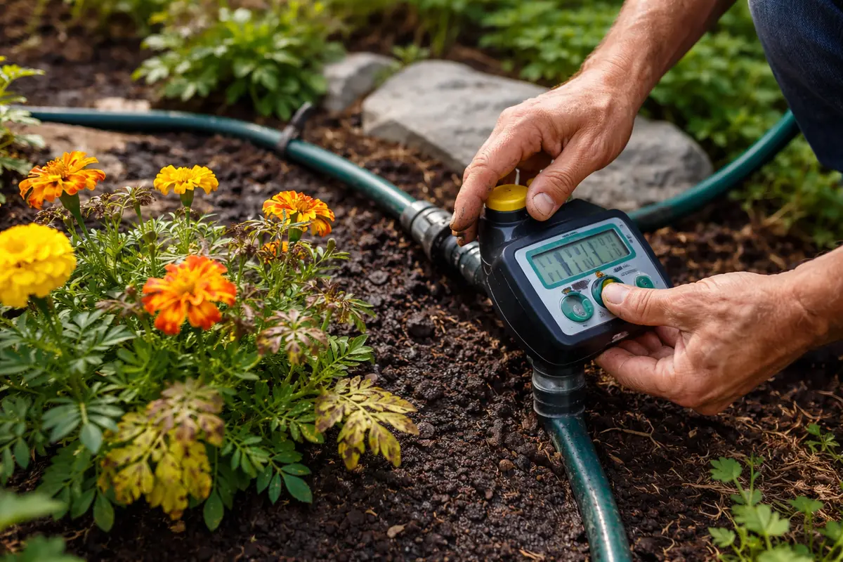 why are my marigolds developing brown adjust watering schedule for humid days