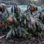why are my marigolds wilting after with cold-damaged leaves in the garden