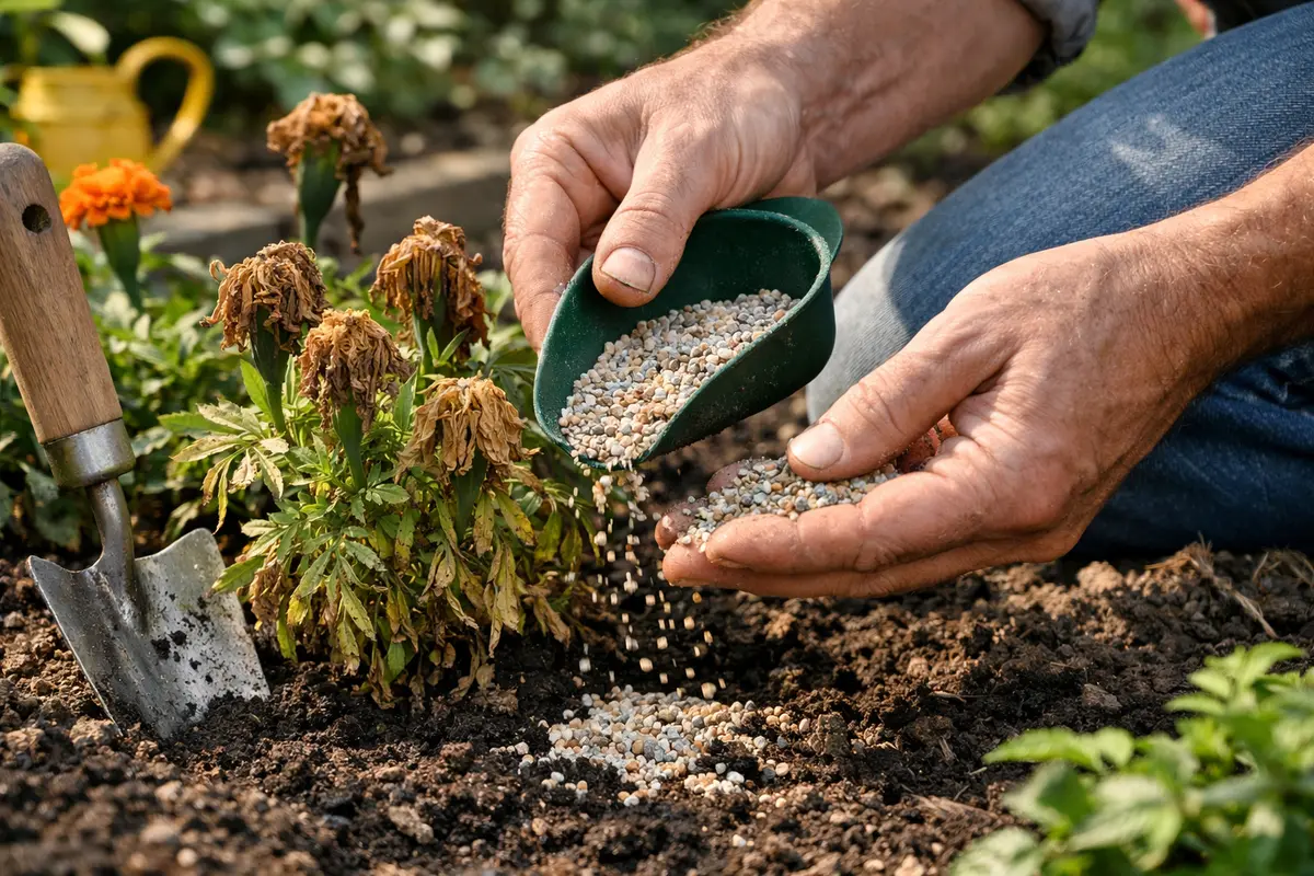 why are my marigolds wilting after sudden revive marigolds with nutrient-rich fertilizer