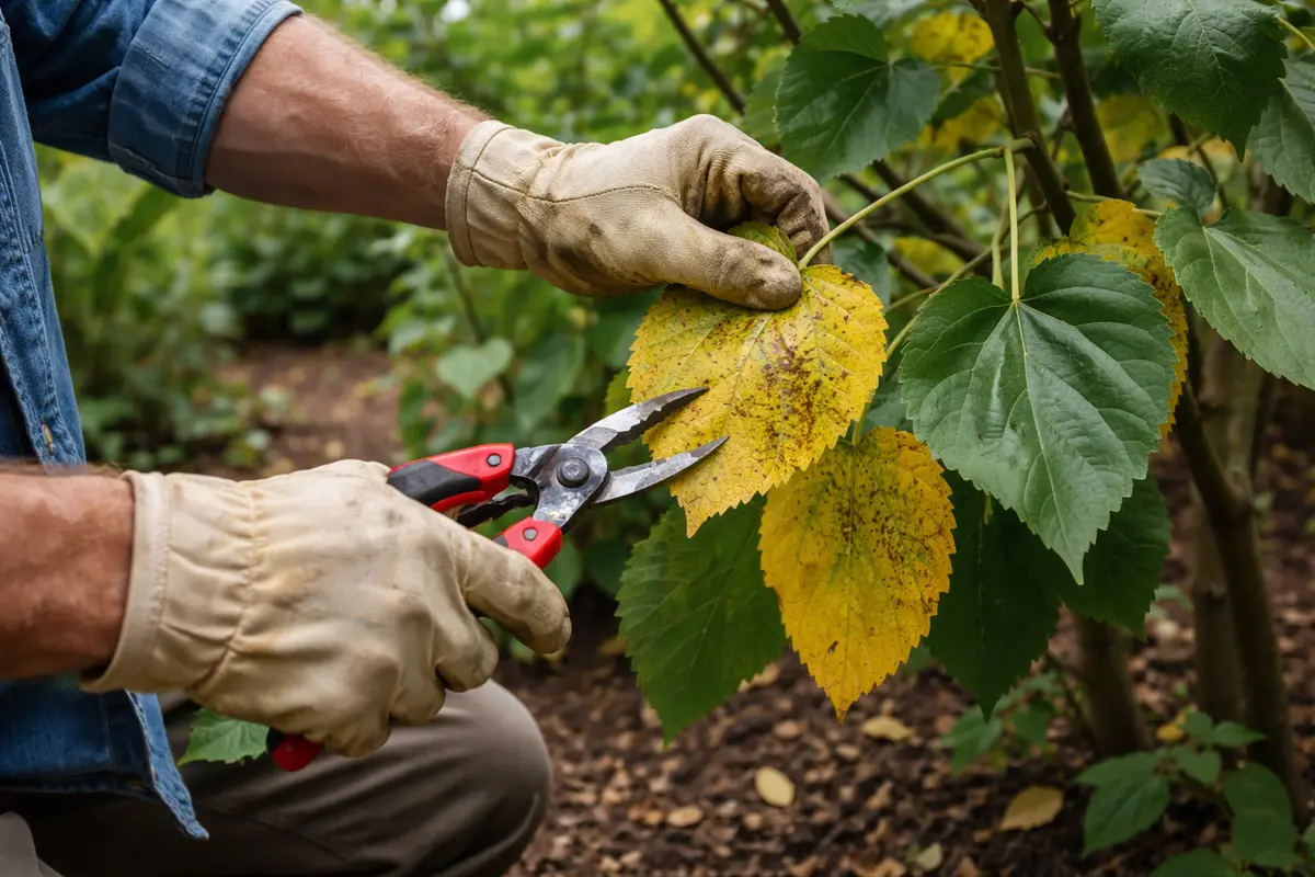 why are my mulberry leaves turning yellow trim yellowing mulberry leaves immediately