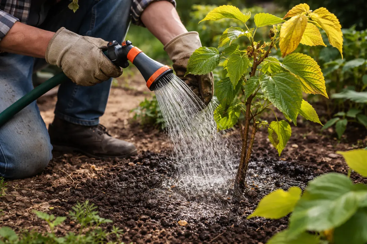 why are my mulberry leaves turning water mulberry to recover from stress