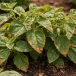 why are my oregano leaves with visible browning or spots on leaves