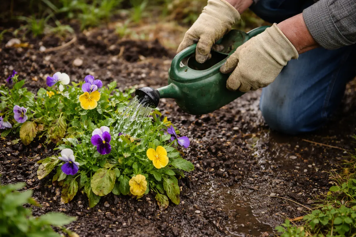 why are my pansy leaves turning water pansies sparingly in wet conditions