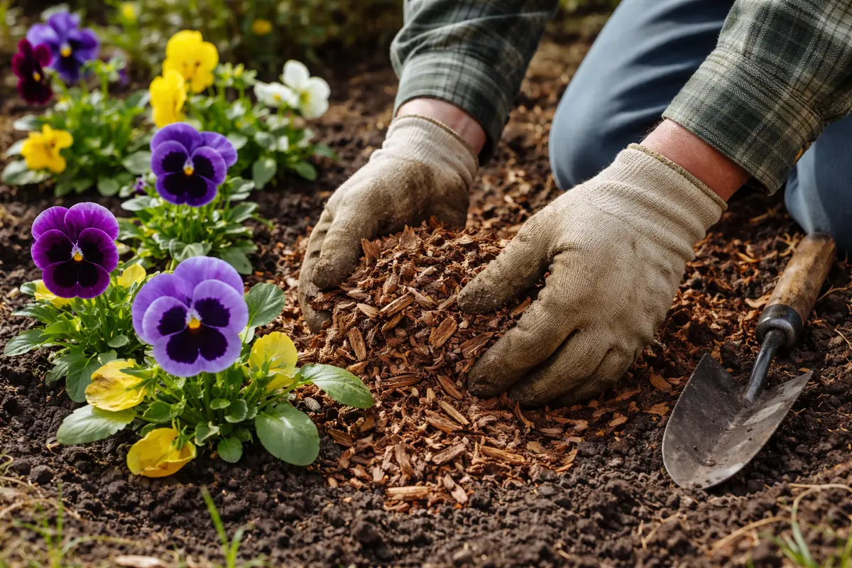 why are my pansy leaves mulch around pansies to prevent cold damage