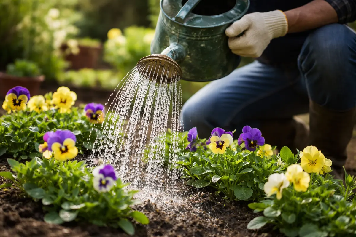 why are my pansy leaves turning water pansies to encourage green growth