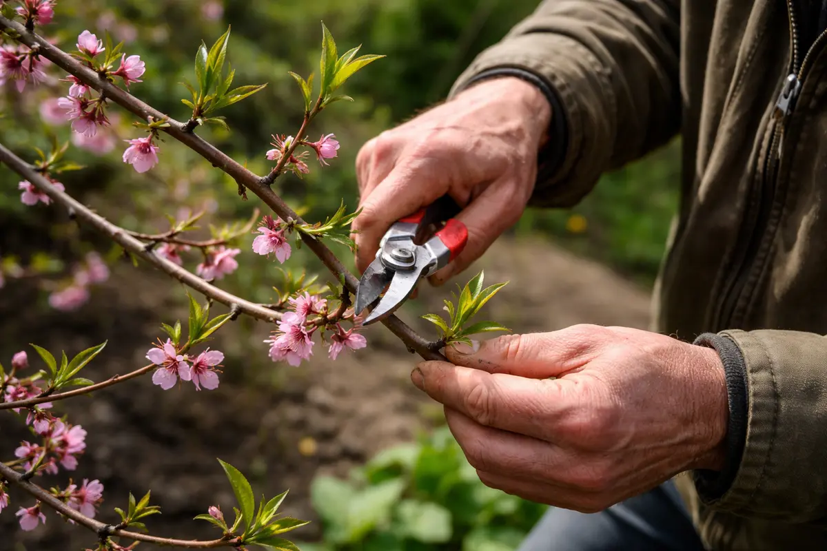 why are my peach adjust pruning techniques for better peach fruit set