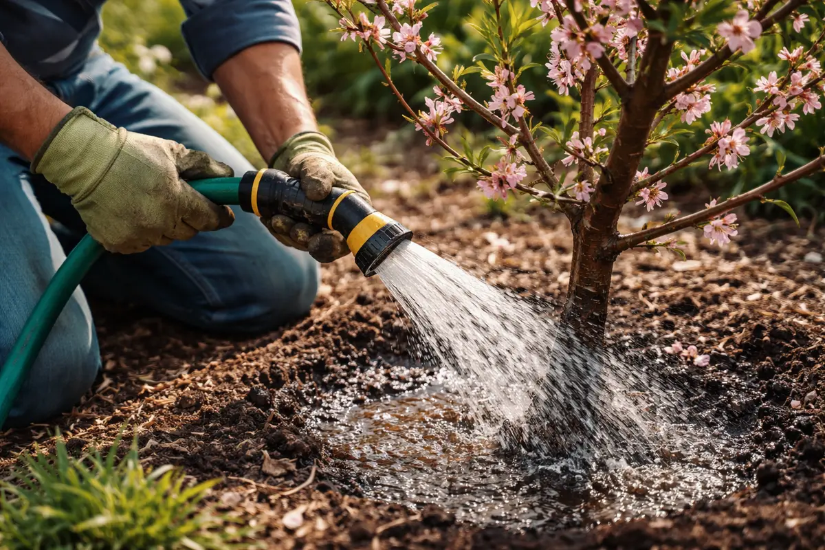 why are my peach flowers water peach trees to reduce stress symptoms
