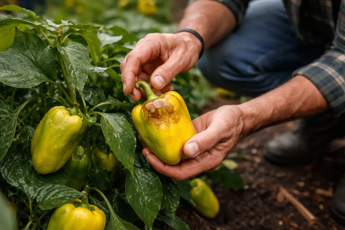 why are my peppers turning yellow after inspect peppers for immediate damage