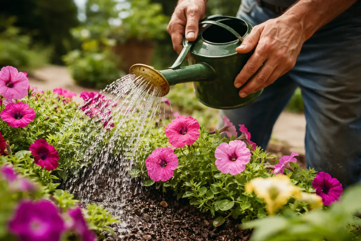 why are my petunias turning yellow water petunias consistently in hot weather