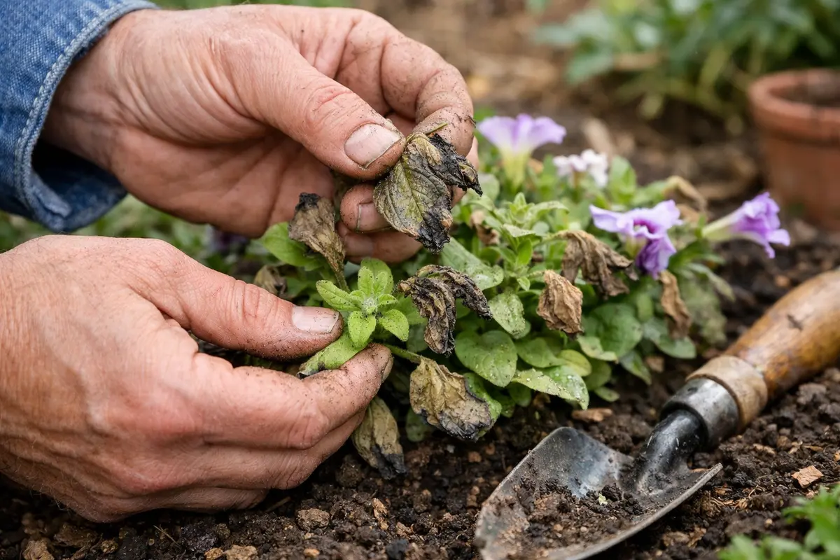why are my petunias wilting after inspect petunia leaves for frost damage