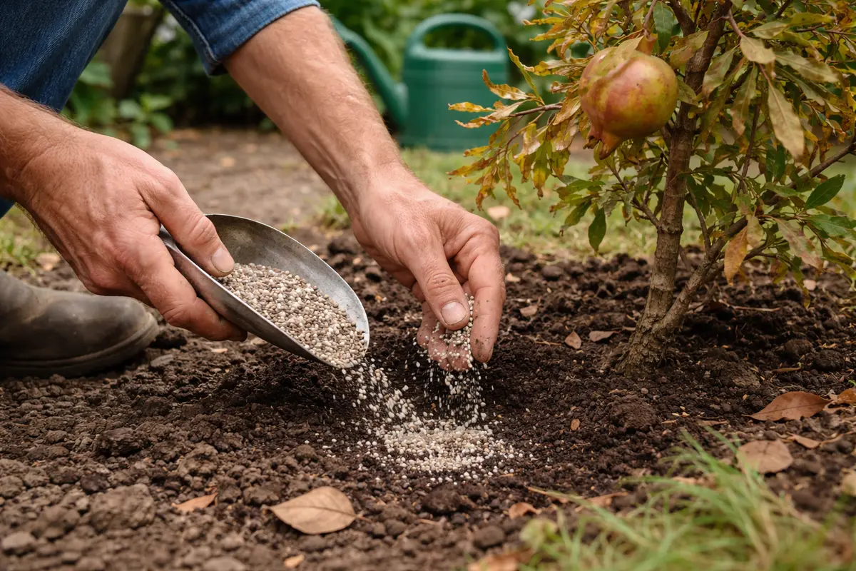 why are my pomegranate leaves turning fertilize soil to aid pomegranate recovery