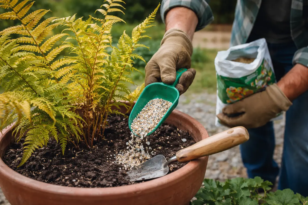 why are my potted ferns turning yellow utilize fertilizer for fern recovery