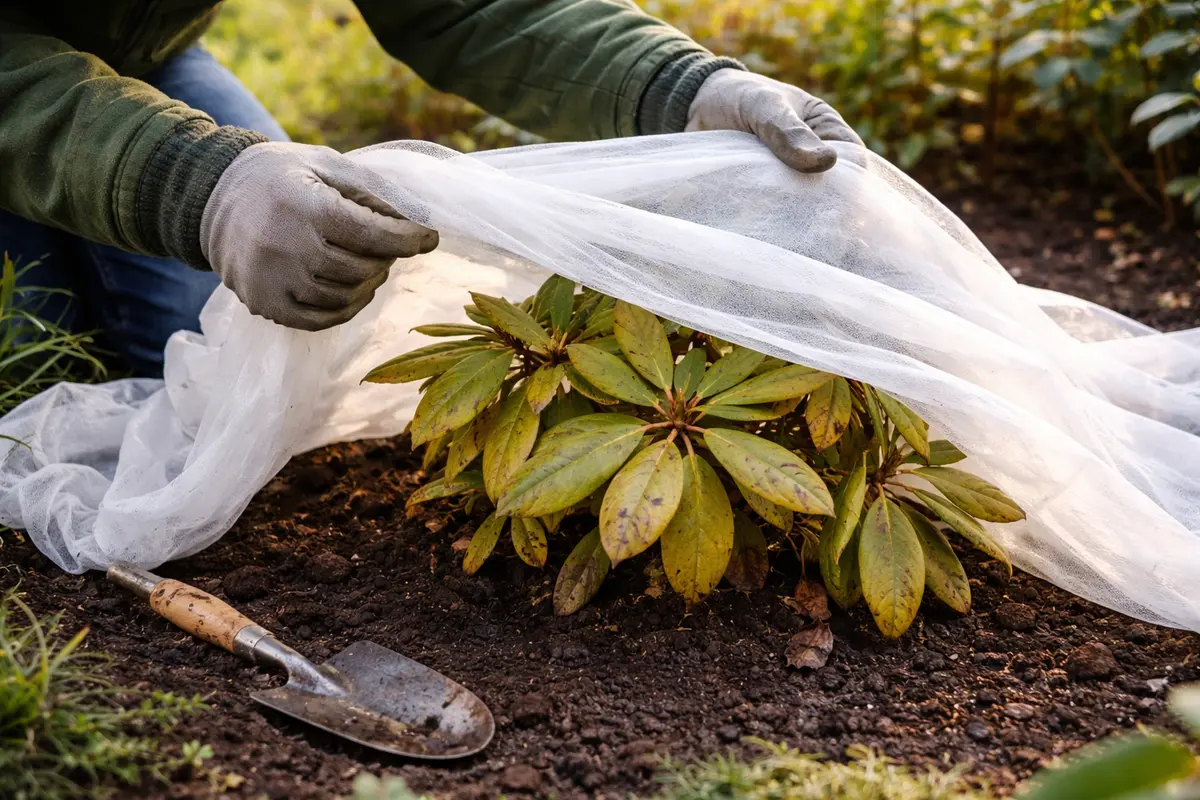 why are my rhododendron leaves turning protect plants from future frost damage