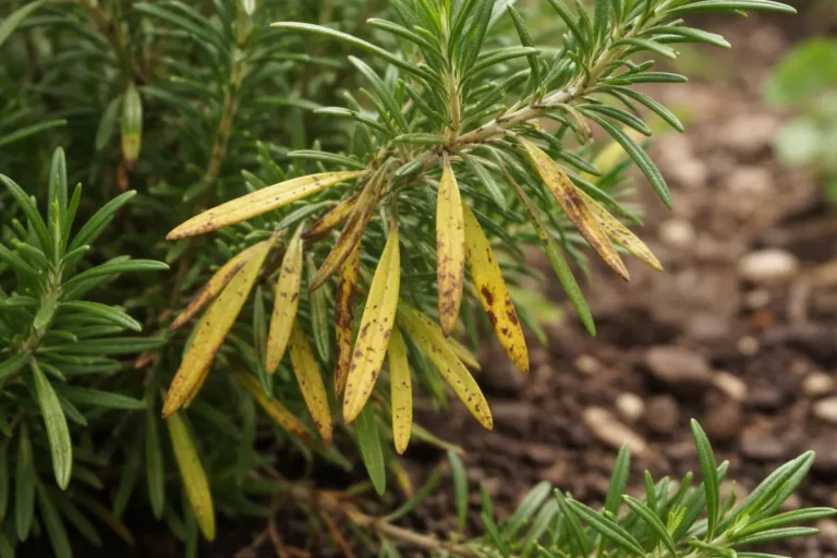 why are my rosemary leaves with visible browning or spots on leaves