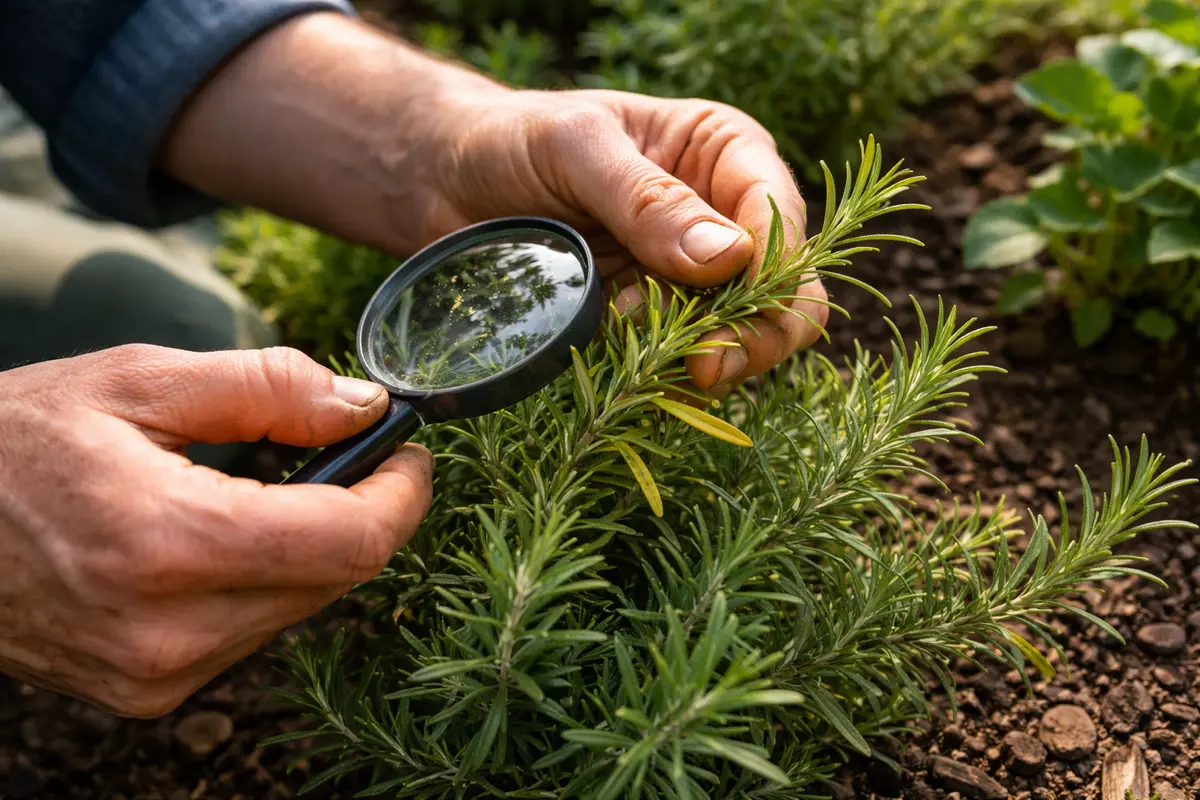 why are my rosemary leaves turning inspect rosemary leaves for pests quickly
