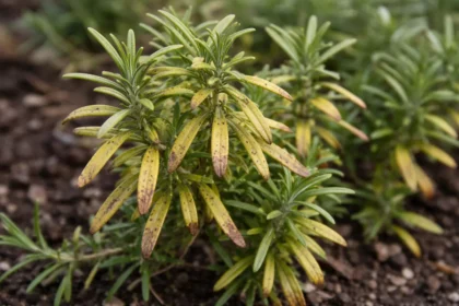 why are my rosemary leaves with visible browning or spots on leaves