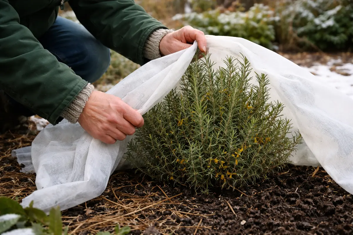 why are my rosemary leaves turning shield rosemary from cold winter weather