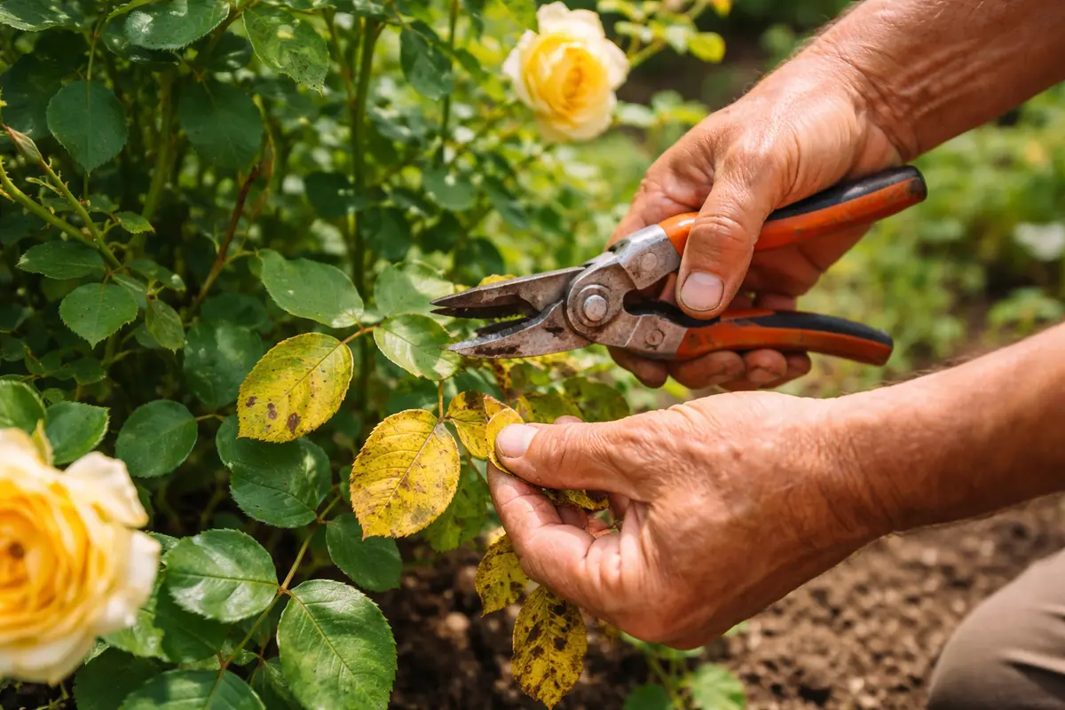 why are my roses turning yellow during prune yellowing rose leaves immediately