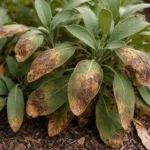 why are my sage leaves with visible browning or spots on leaves