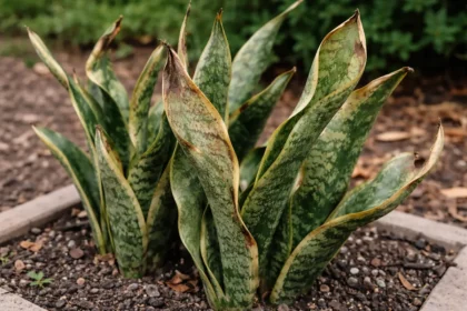 why are my snake plants with visible browning or spots on leaves
