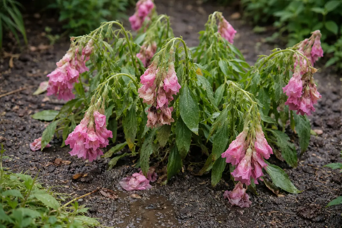 why are my snapdragons wilting after wilting visibly in real garden soil