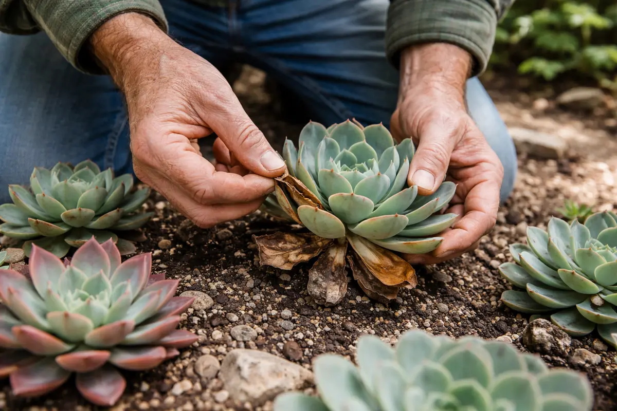 why are my succulents turning brown during inspect succulents for brown leaves