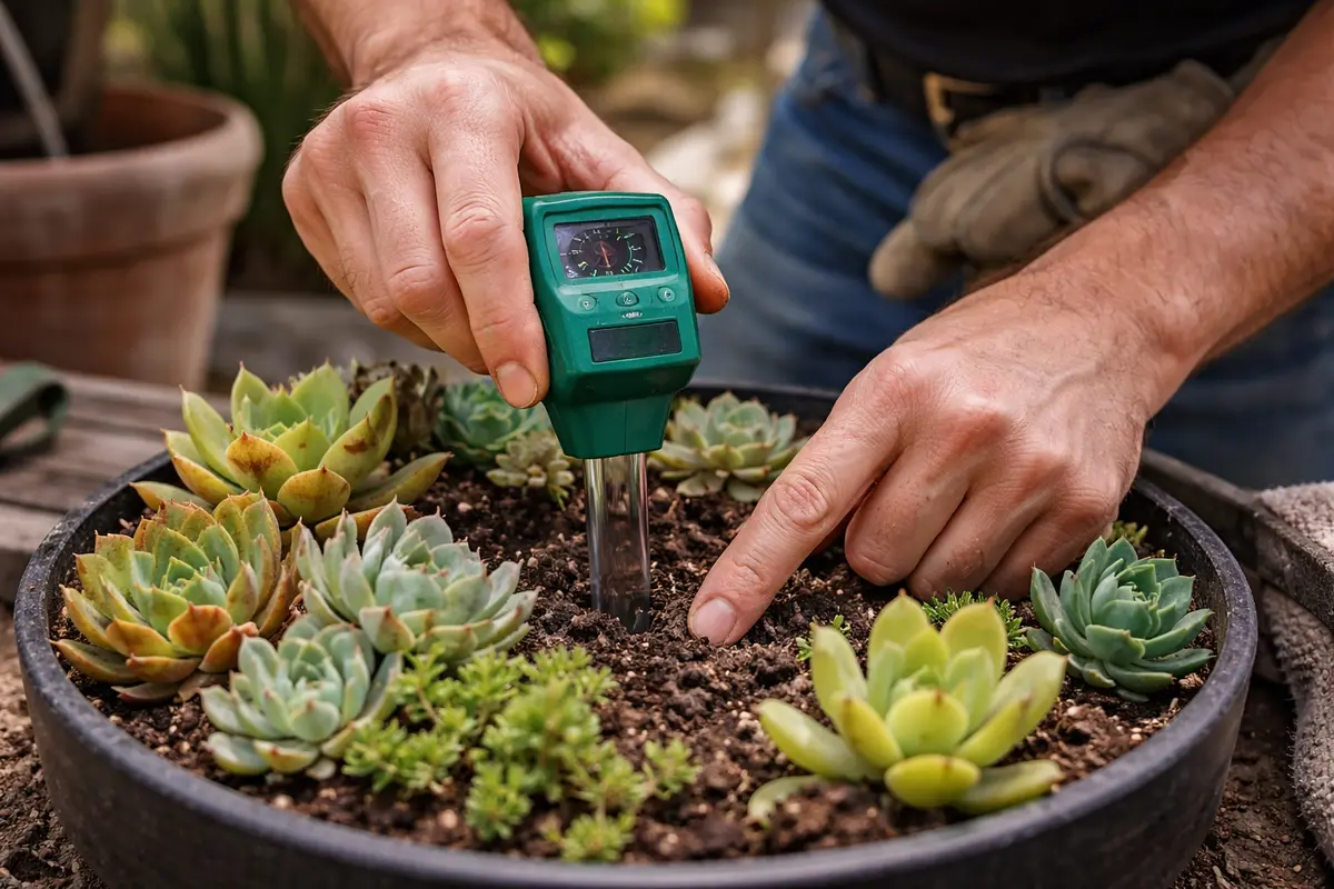 why are my succulents turning brown test soil moisture levels for succulents
