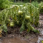 why are my tomato plants wilting wilting visibly in real garden soil