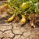 why are my yellow squash with cracked dry soil around the plant