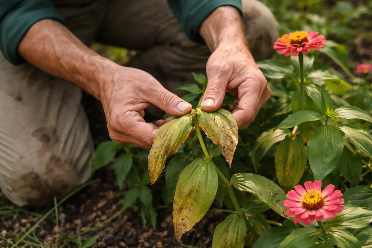 why are my zinnias drooping inspect leaves for signs of heat damage