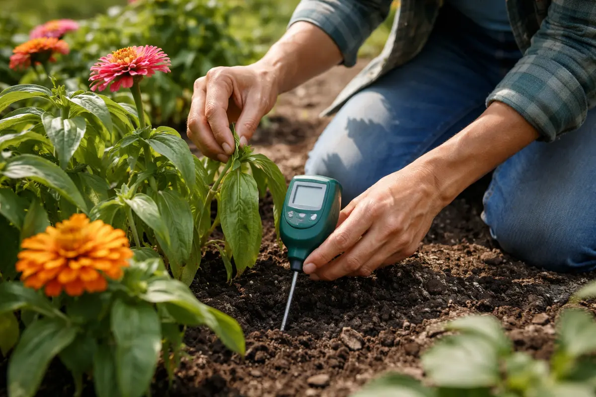 why are my zinnias drooping during test soil moisture for drooping symptoms