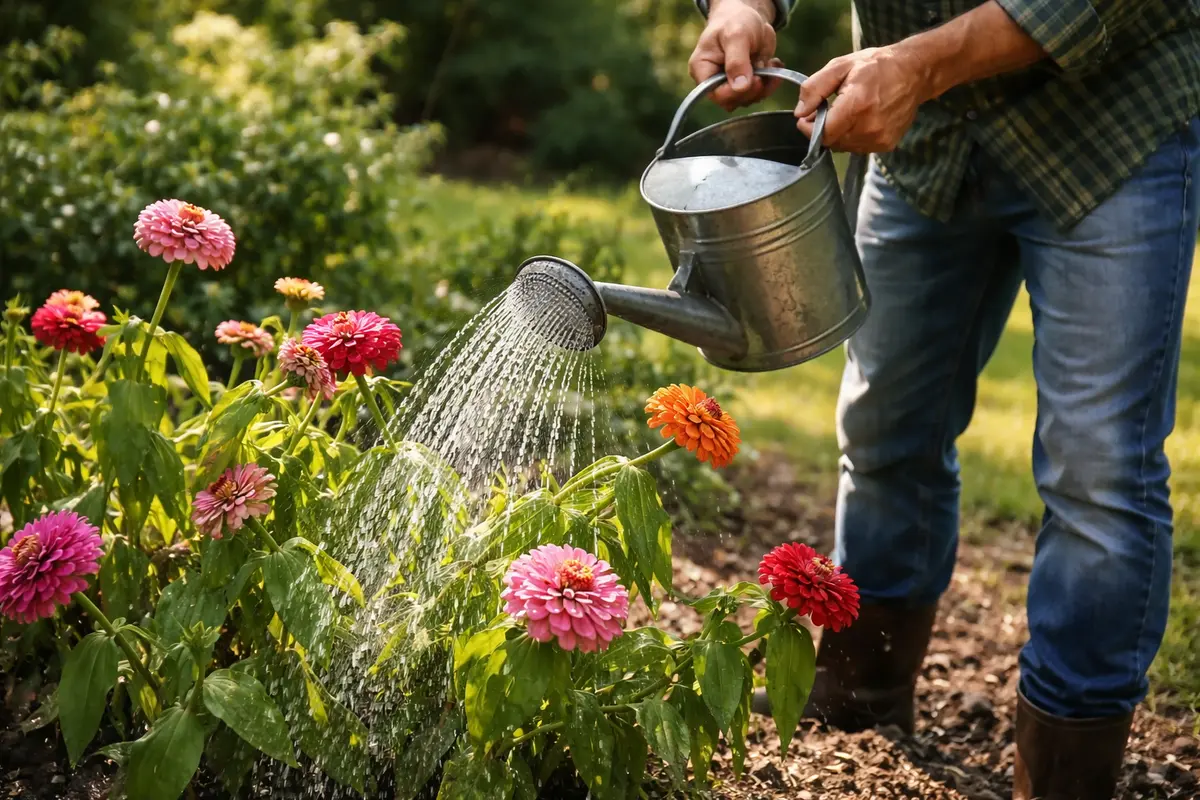 why are my zinnias drooping during water zinnias to counteract heat stress