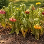 why are my zinnias wilting after wilting visibly in real garden soil