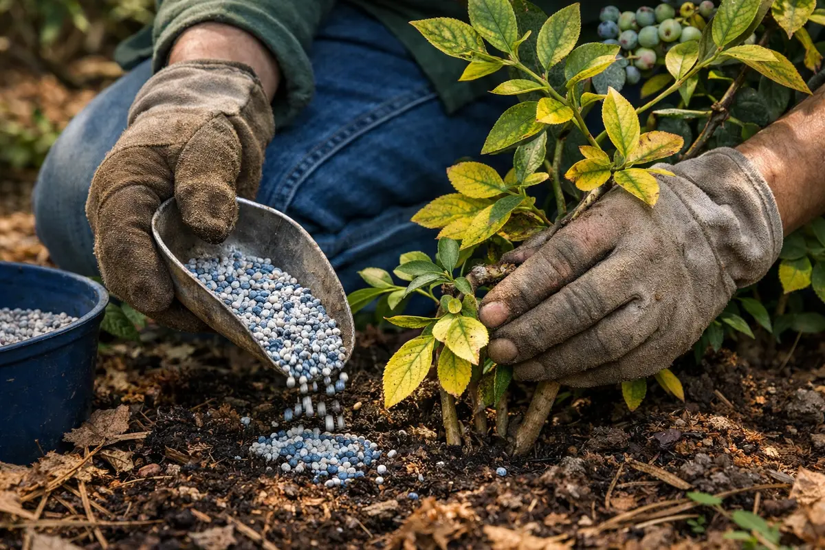 why do my blueberry bushes have feed blueberries to promote leaf recovery