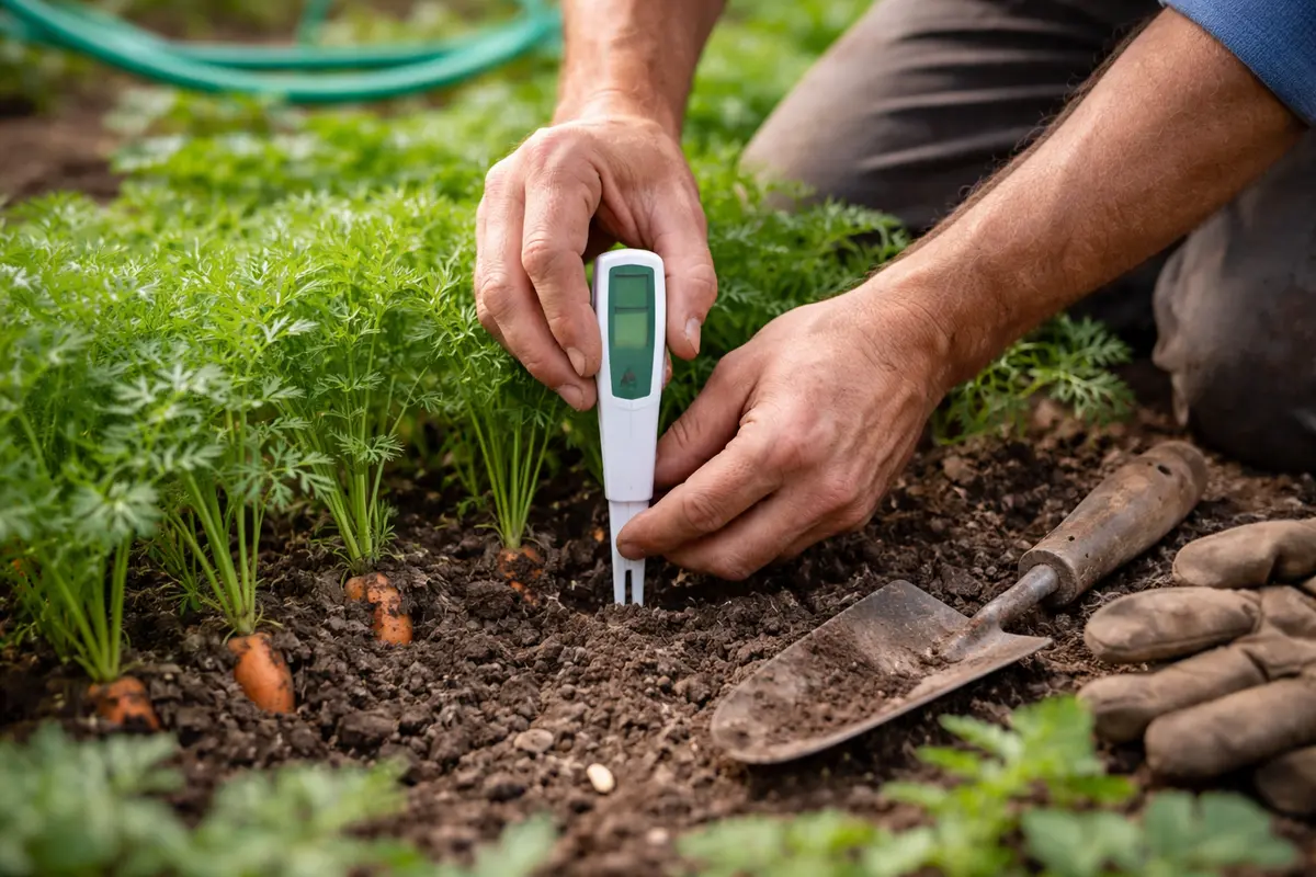 why do my carrots have test soil moisture before treating for drought