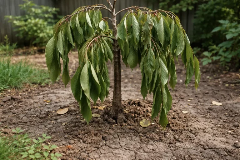 why do my cherry trees have wilting visibly in real garden soil