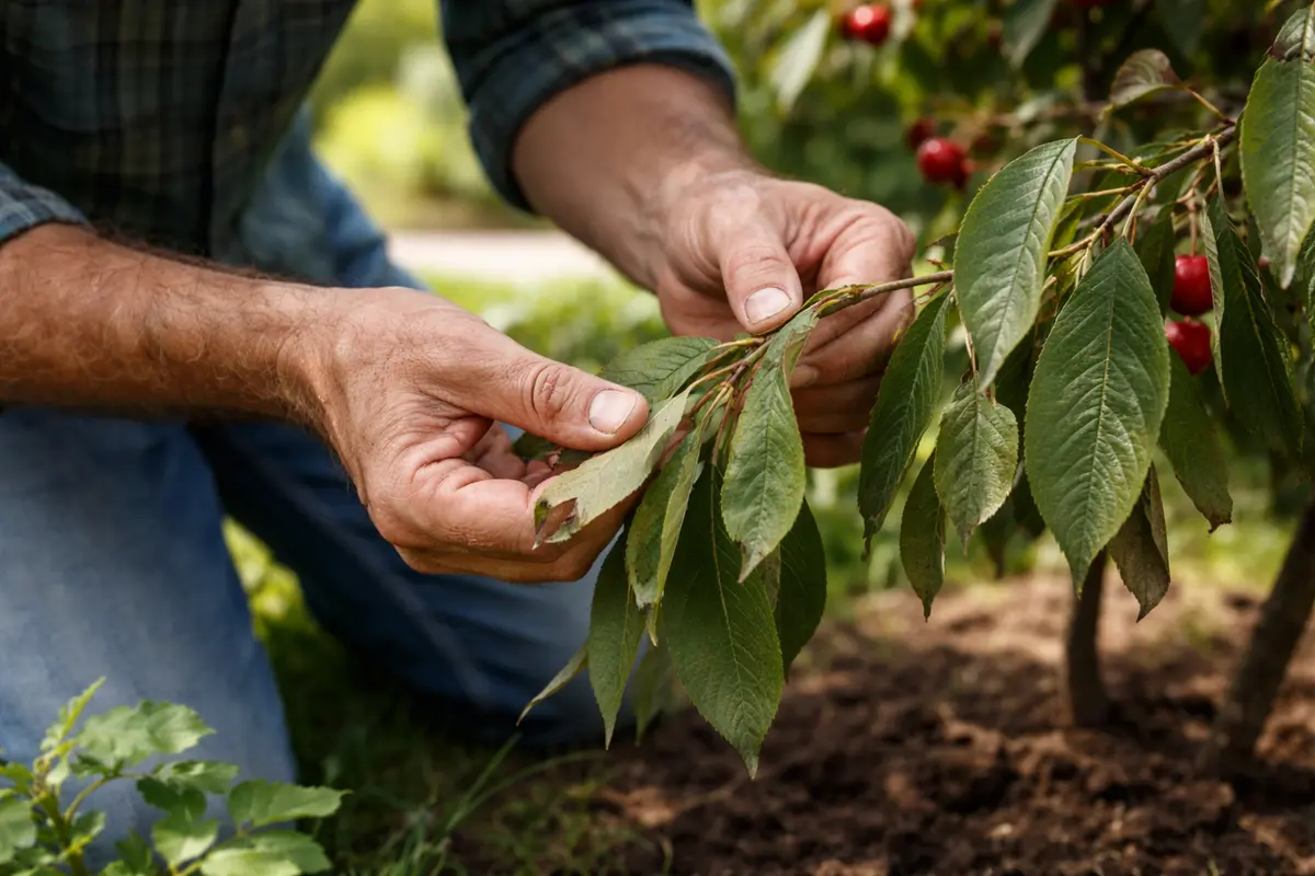 why do my cherry trees inspect cherry leaves for immediate stress signs