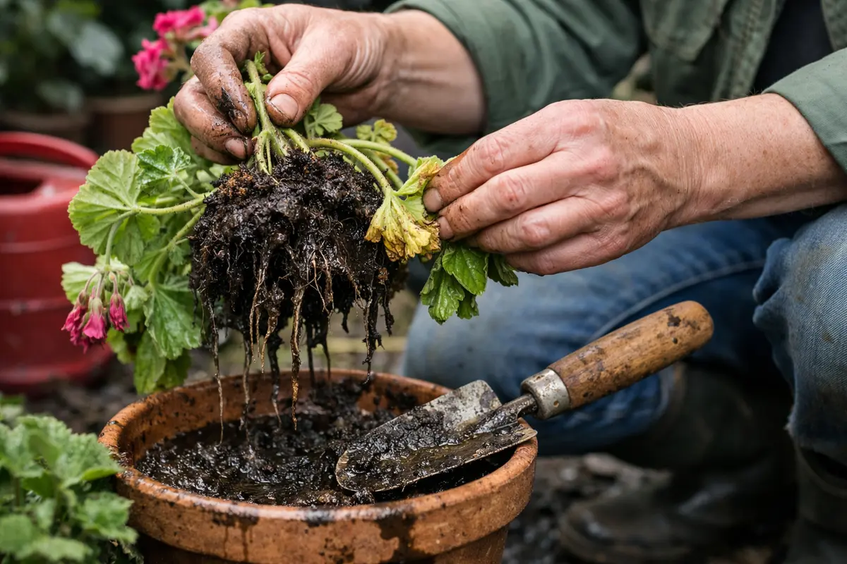 why do my geraniums droop after heavy assess geraniums for waterlogging damage