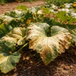 why do my pumpkin leaves with scorched leaf edges in harsh sun
