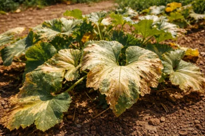 why do my pumpkin leaves with scorched leaf edges in harsh sun