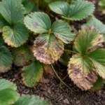 why do my strawberries have with visible browning or spots on leaves